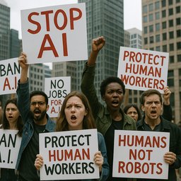 Protest AI job displacement globally