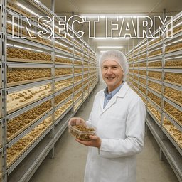 Farm crickets for human consumption